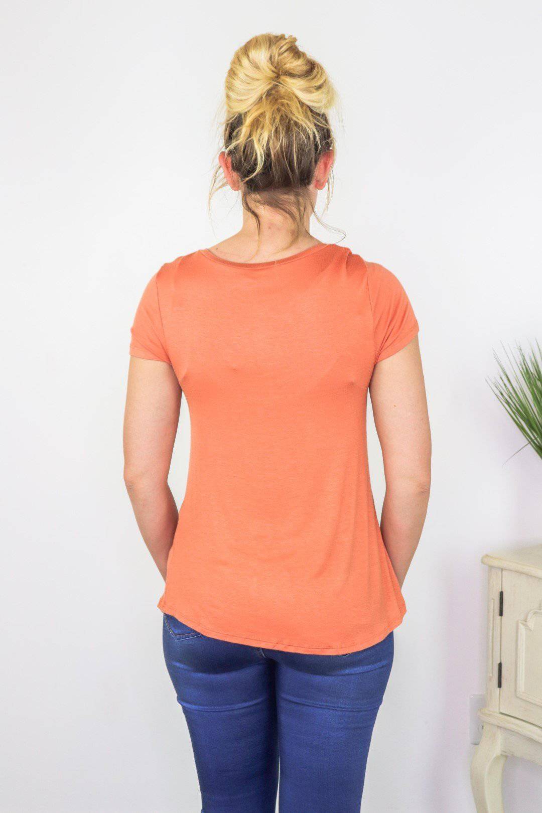 Orange Spice Short Sleeve Top