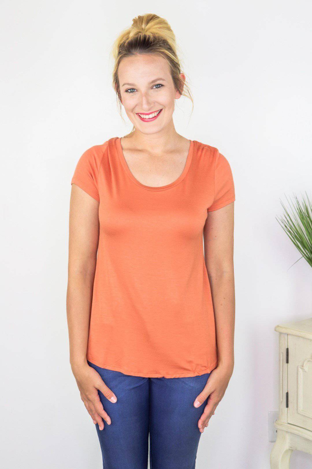 Orange Spice Short Sleeve Top