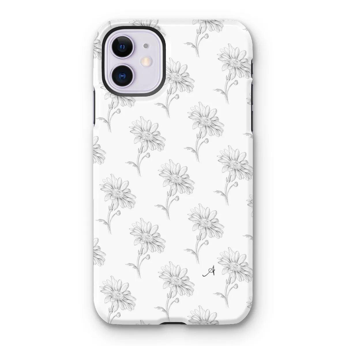 Pencil Daisy Repeat Amanya Design Tough Phone Case