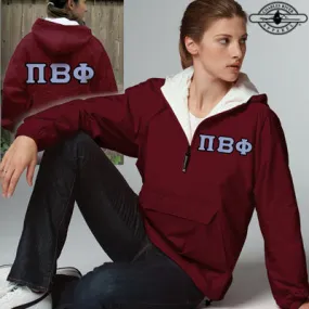 Pi Beta Phi Pullover Jacket - Charles River 9905 - TWILL