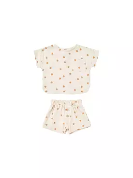 Quincy Mae - Oranges Woven Boxy Top + Short Set