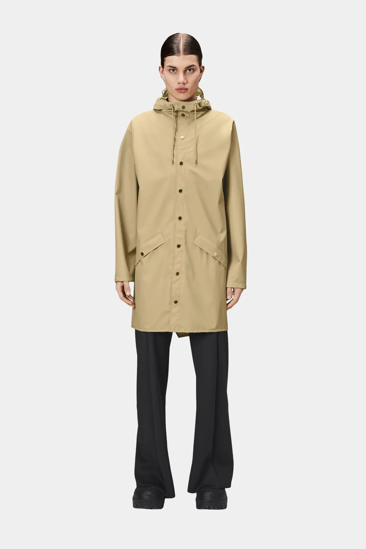 Rains Long Jacket - Sand