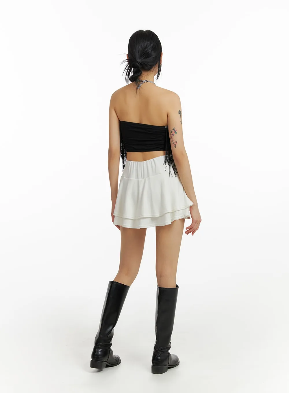 Ruffle Tiered Mini Skirt IM414