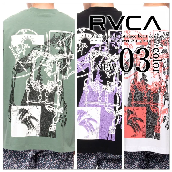 RVCA  |Plain Short Sleeves Logo T-Shirts