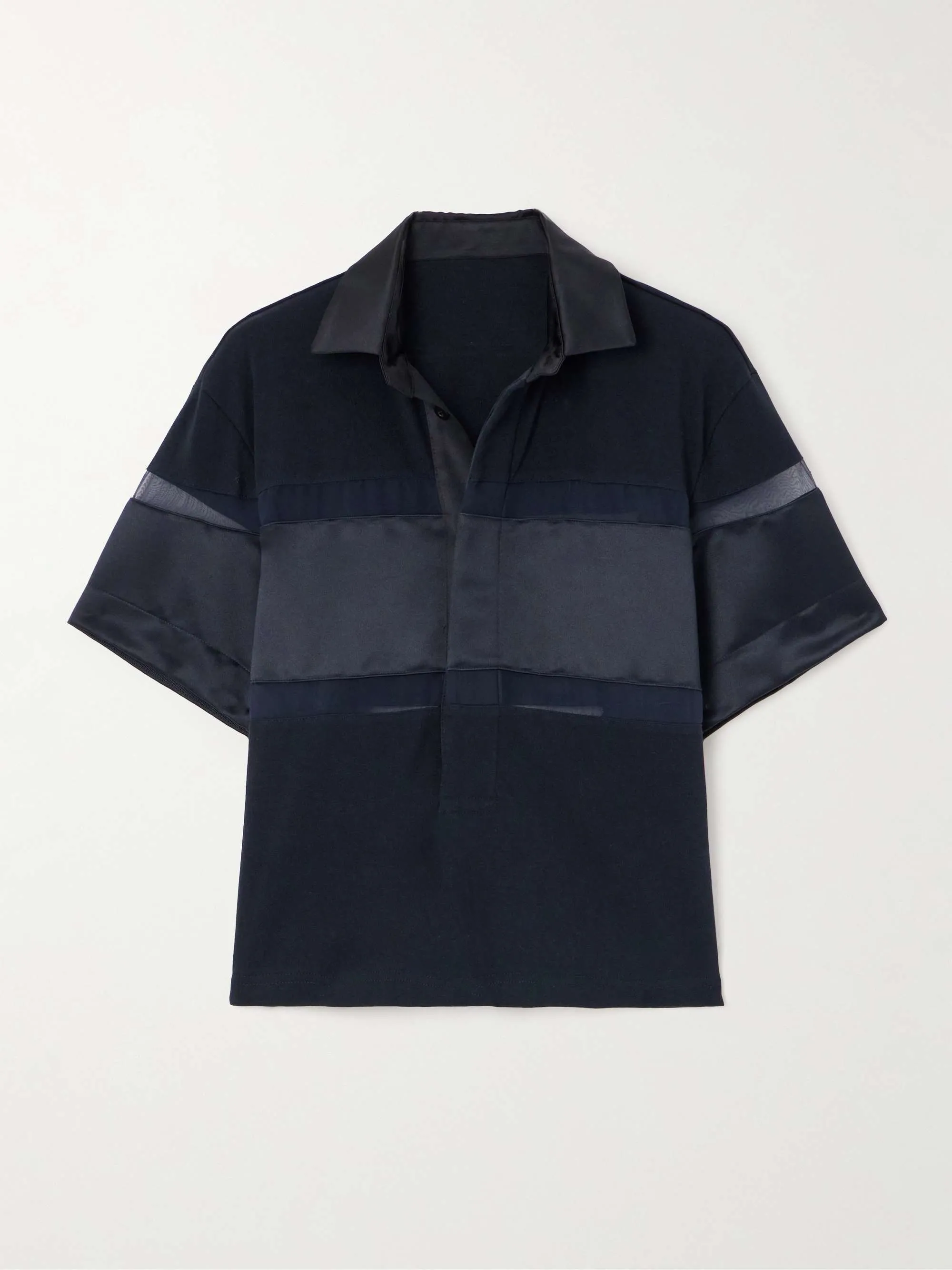 sacai  |Plain Cotton Short Sleeves Shirts & Blouses