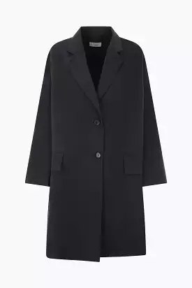 single-breasted taffetà duster