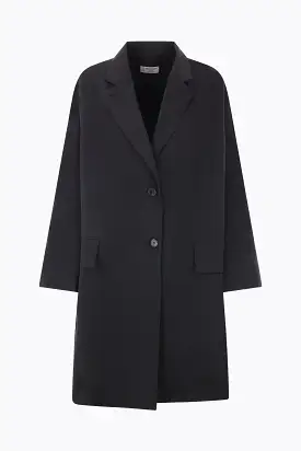 single-breasted taffetà duster