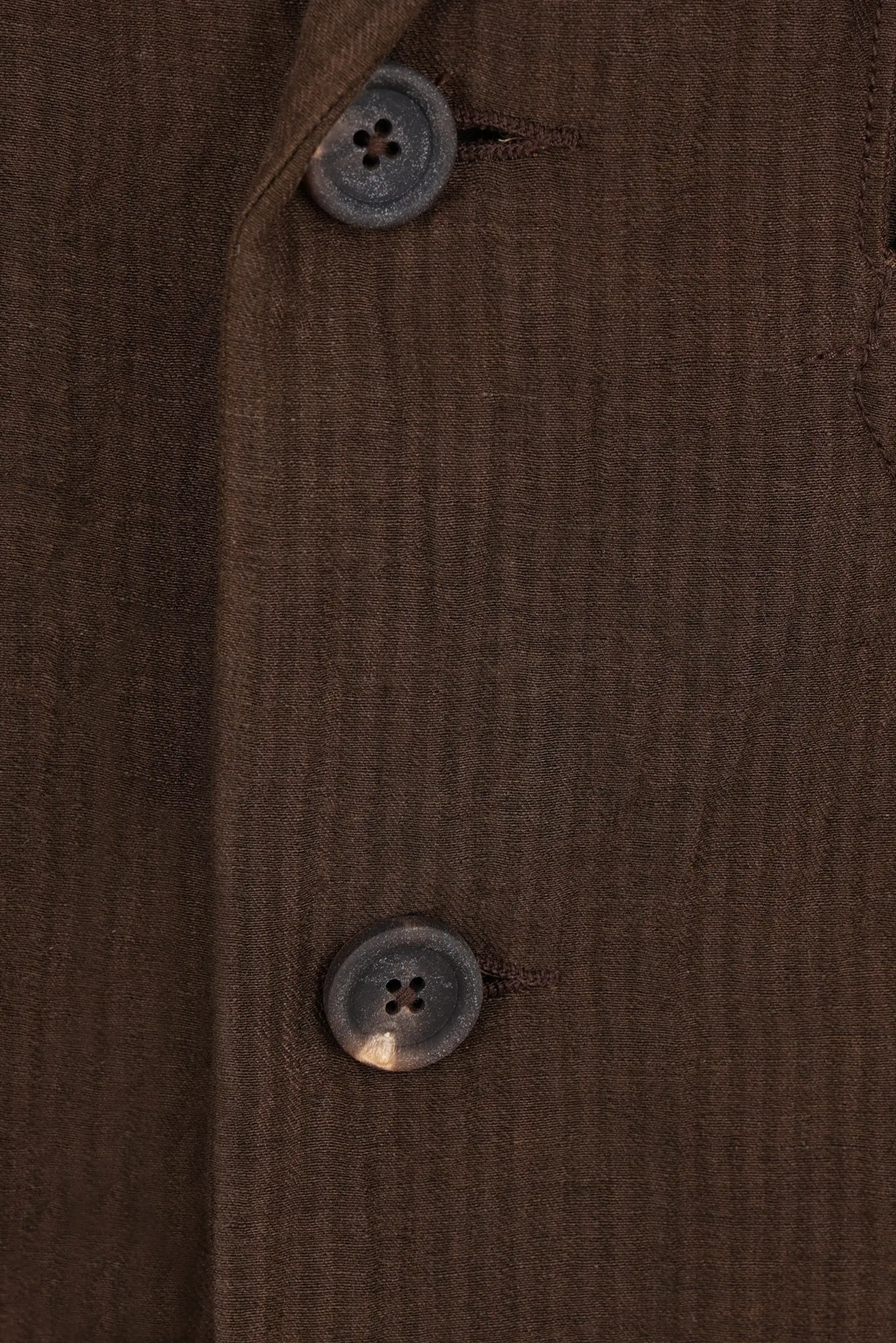 single-breasted wrinkled linen jacket