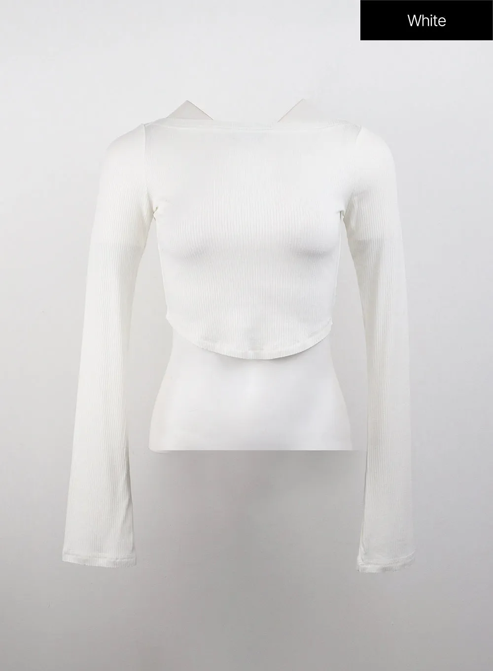 Slim Fit Long Sleeve Crop Top CJ408