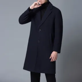 Smart wool coat for men