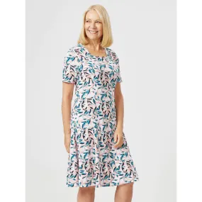 Square Neck All Over Print Dress