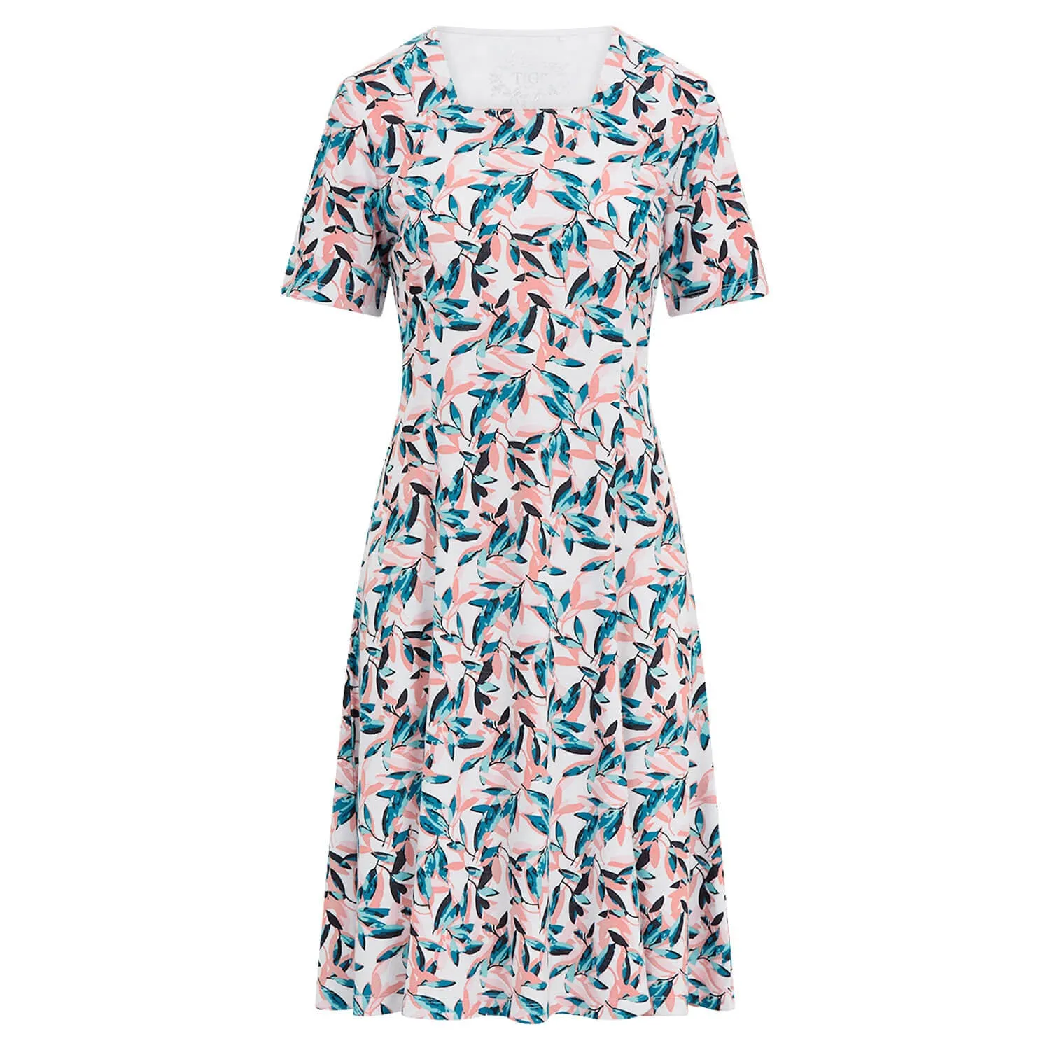 Square Neck All Over Print Dress