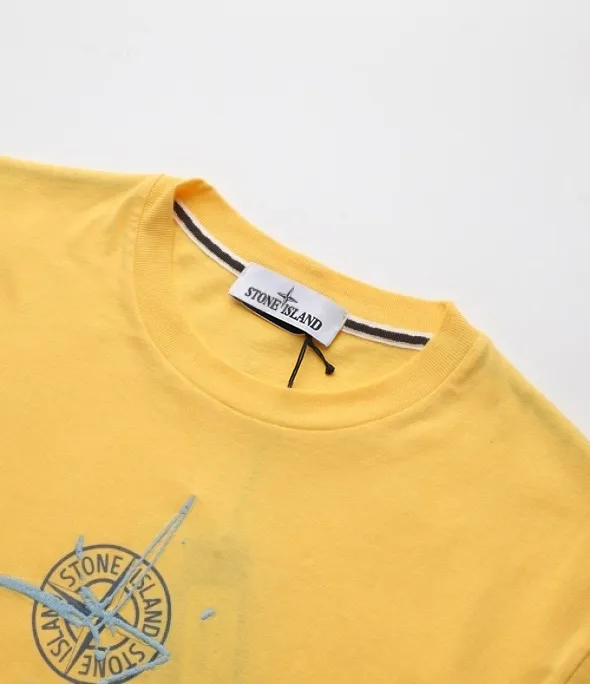 STONE ISLAND  |Street Style Plain Cotton Short Sleeves T-Shirts