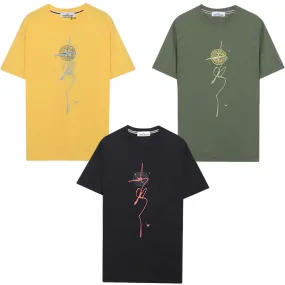 STONE ISLAND  |Street Style Plain Cotton Short Sleeves T-Shirts