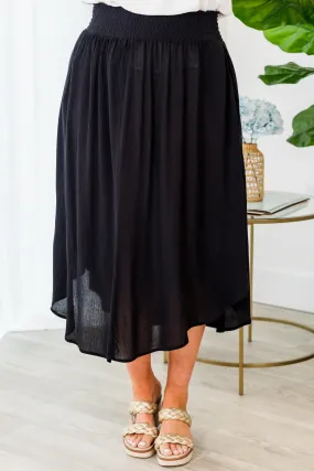 Switching It Up Midi Skirt, Black