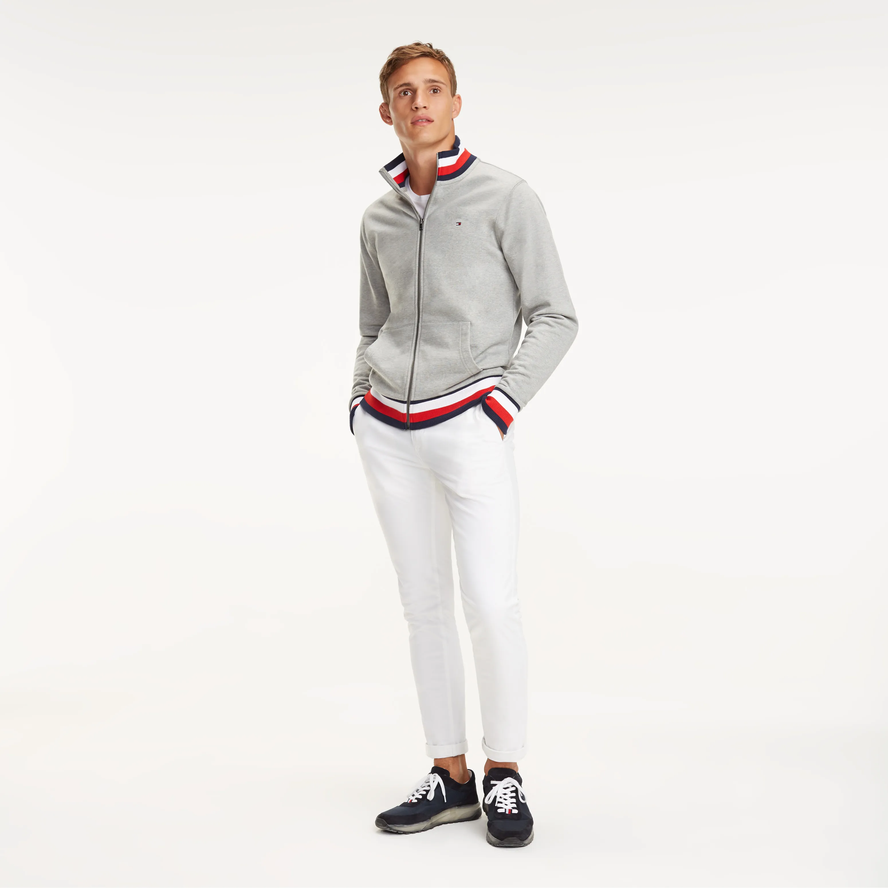 Tape Zip-Thru Sweatshirt | Hoodies | Tommy Hilfiger