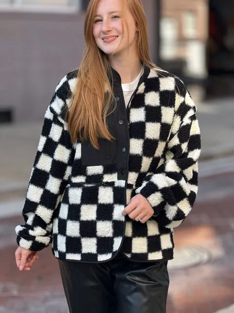 The Cozy Days Checkered Fleece Jacket