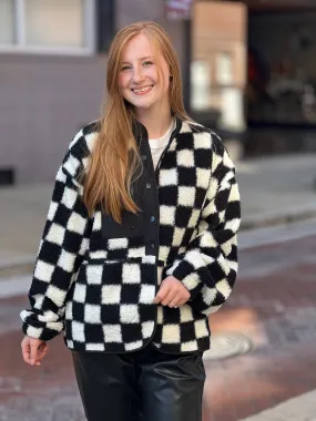 The Cozy Days Checkered Fleece Jacket