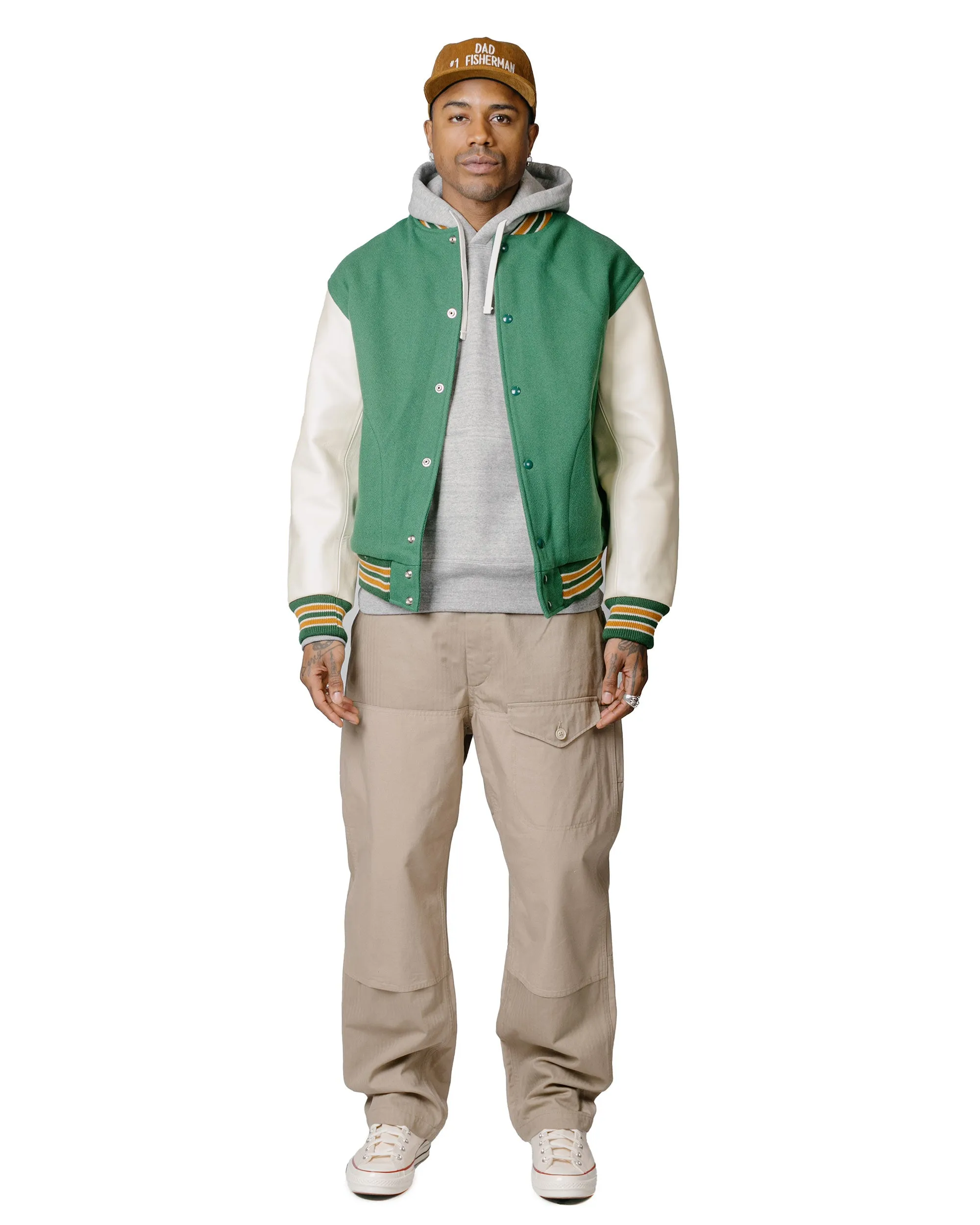 The Real McCoy's MJ23120 Wool Varsity Jacket Shamrock