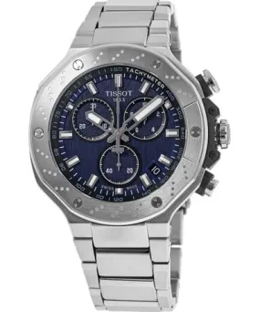 Tissot T-Race Chronograph Blue Dial Steel Men's Watch T141.417.11.041.00