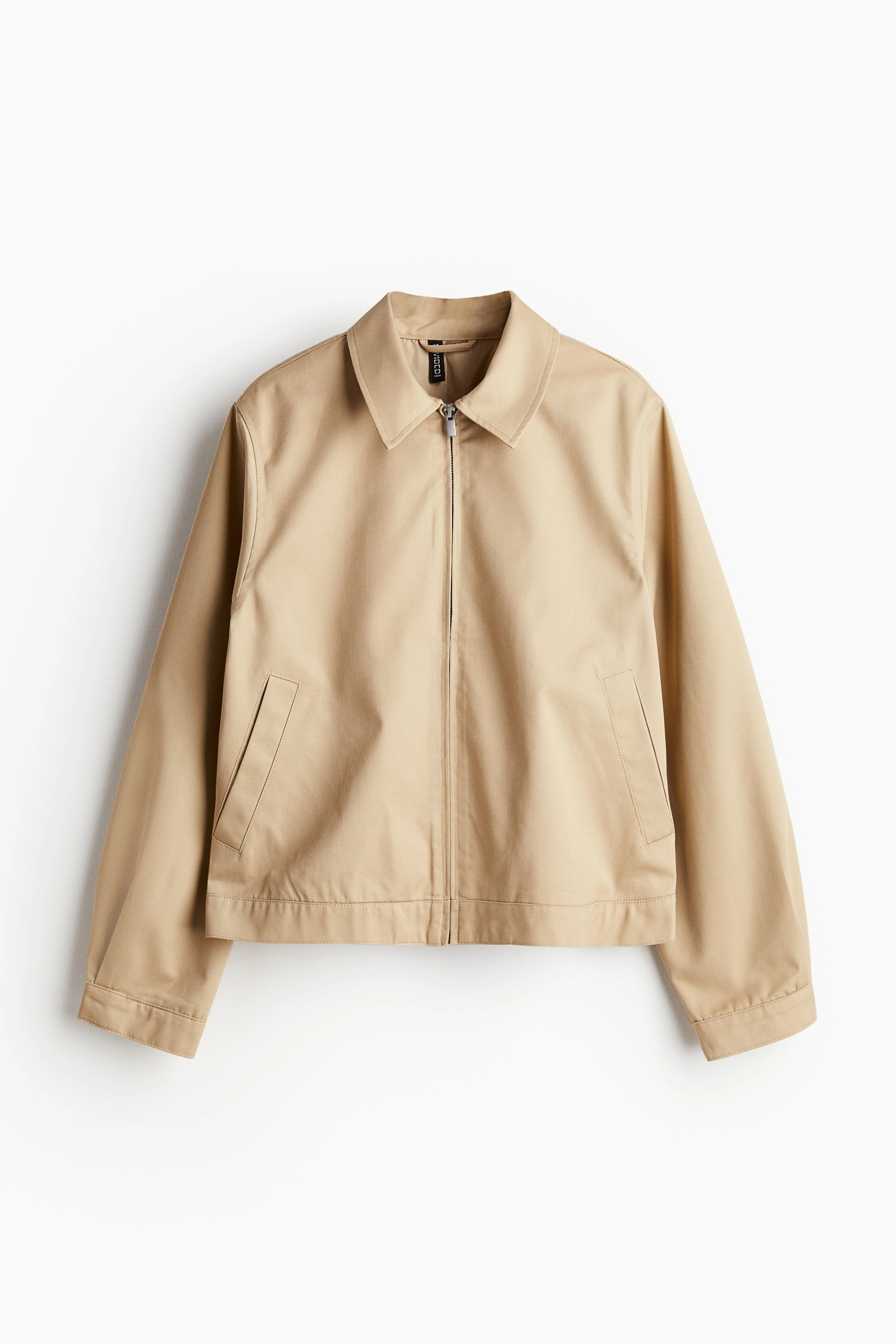 Twill jacket - Long sleeve - Regular length - Beige - Ladies | H&M GB