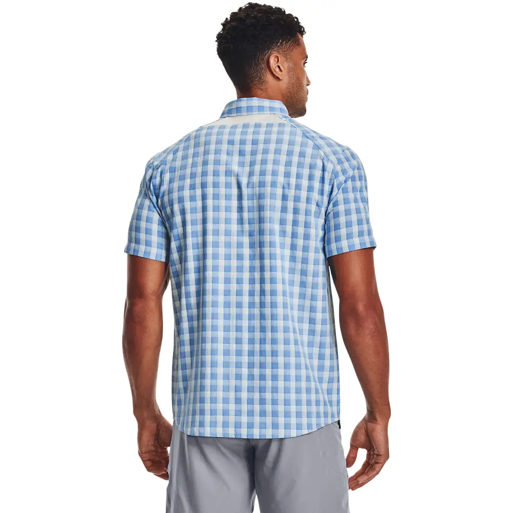 'Under Armour' Men's Drift Tide 2.0 Plaid Button Down - Stone / Carolina Blue