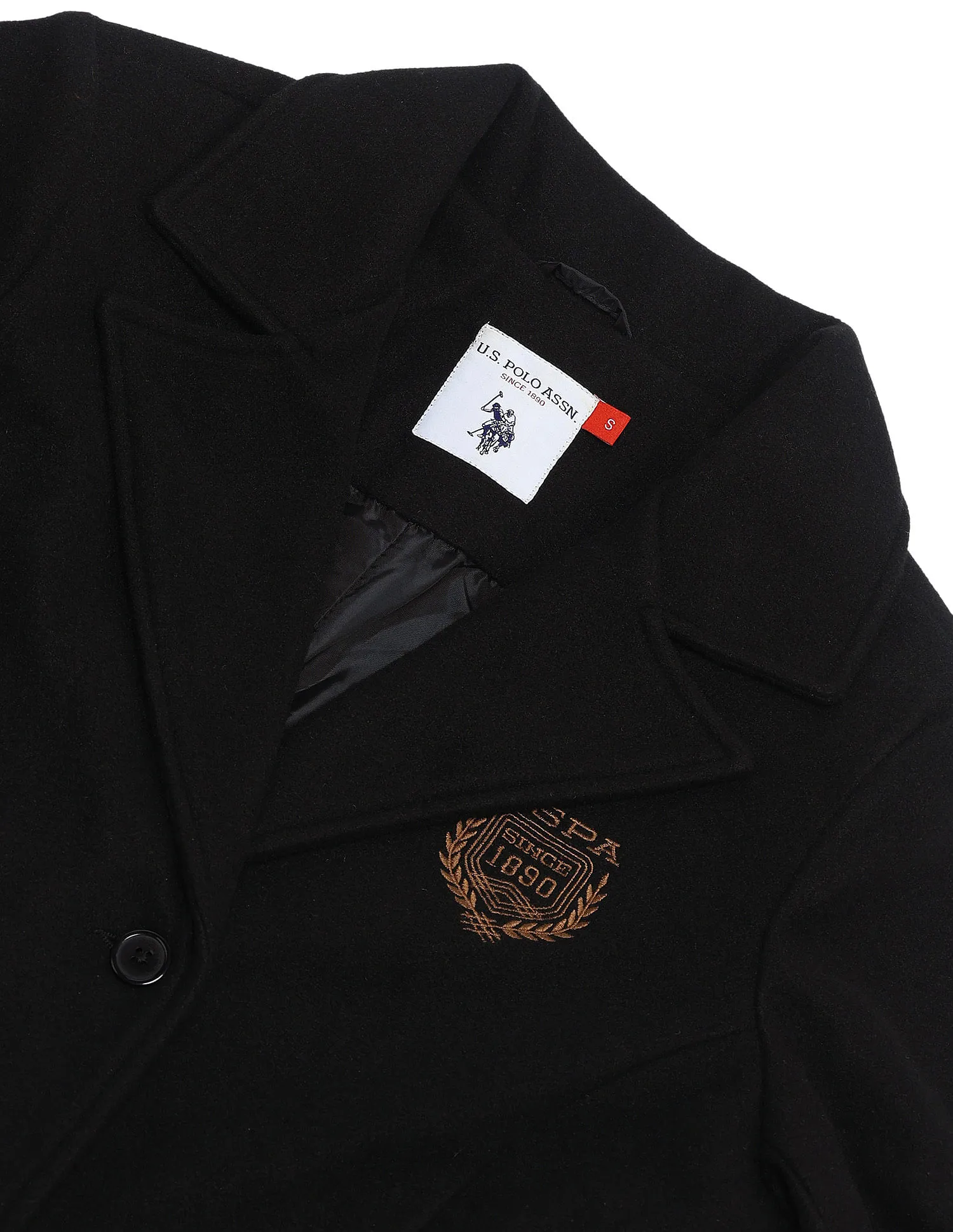 U.S. Polo Assn. Women Shoulder Patch Long Line Jacket