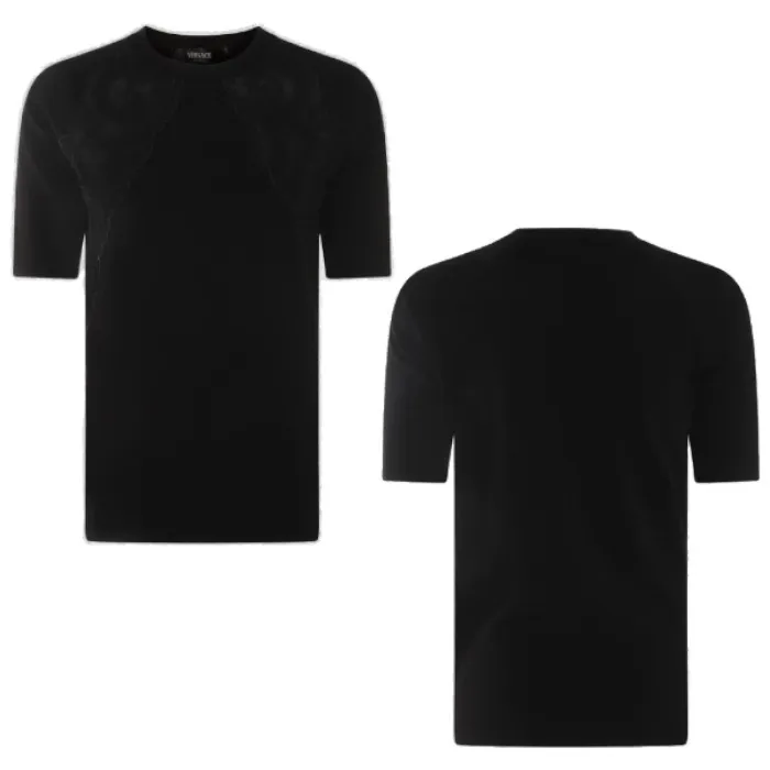 VERSACE  |Crew Neck Plain Short Sleeves V-neck & Crew neck