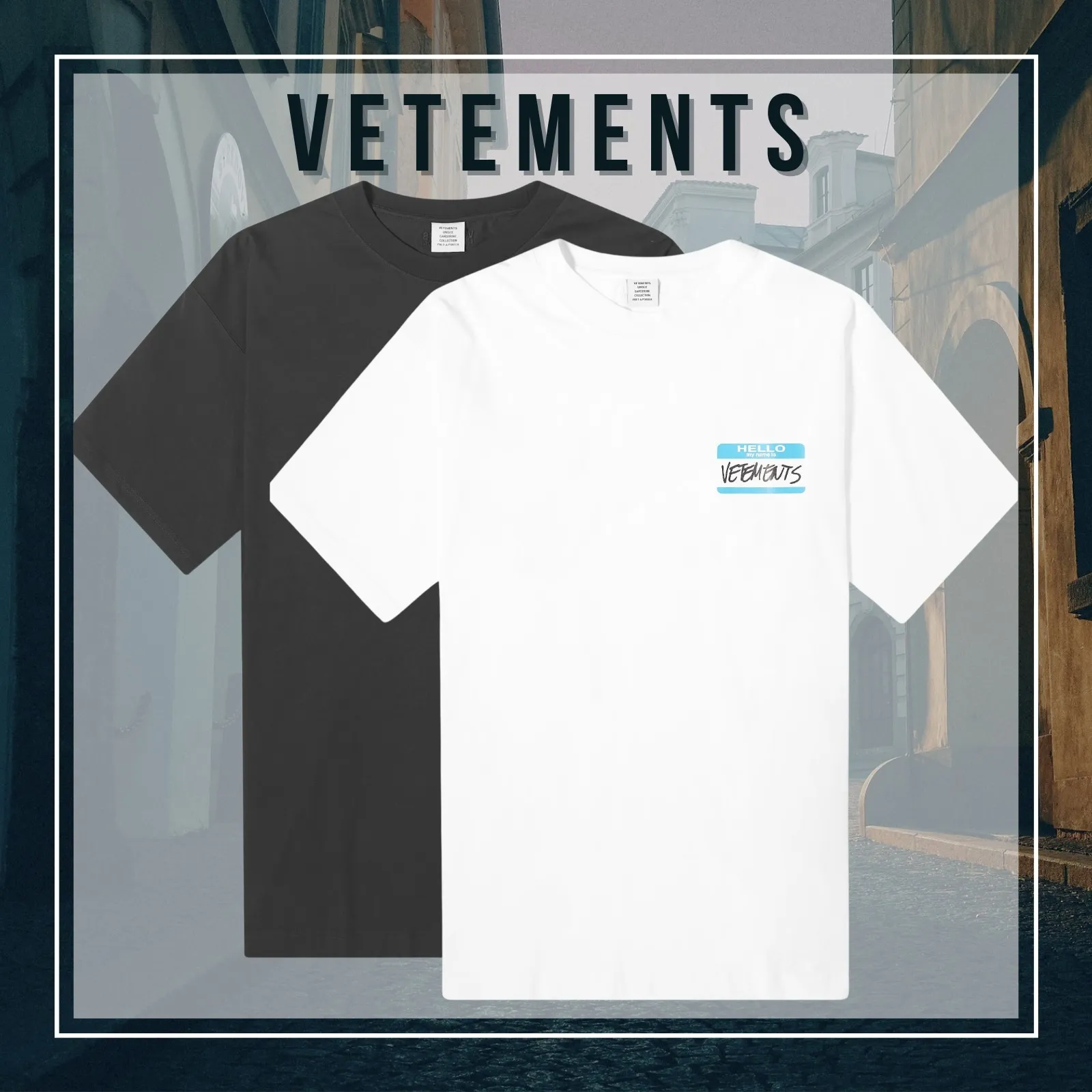 VETEMENTS  |Unisex Street Style Cotton Short Sleeves Logo T-Shirts