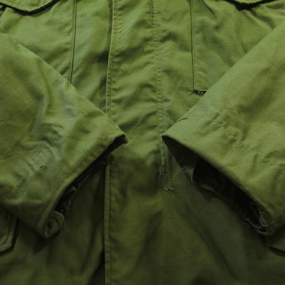 Vintage 70s M-65 Field Jacket Mens L Long Deadstock Military OG-107 Vietnam Era